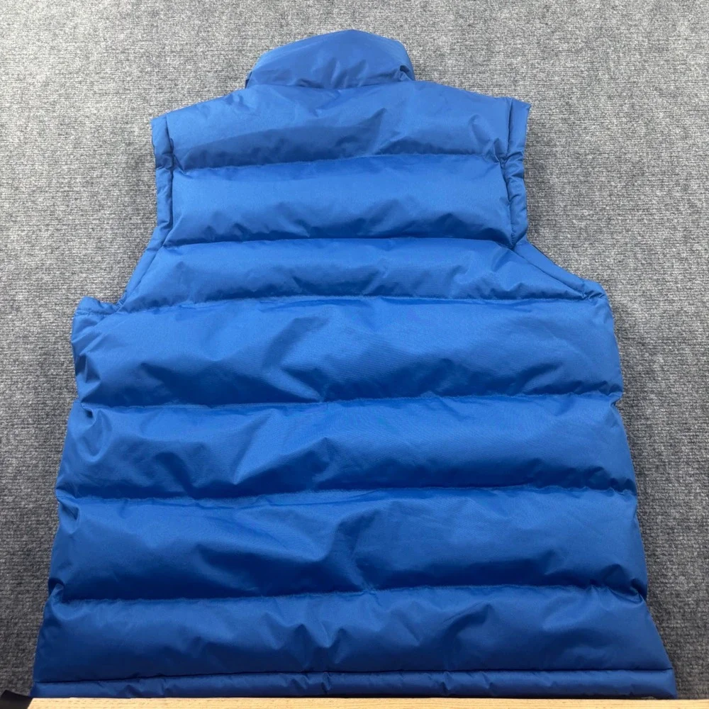 Banana Republic Fashion Puffer Vest Large Blue Quilted‎ Zip Up Sleeveless Men